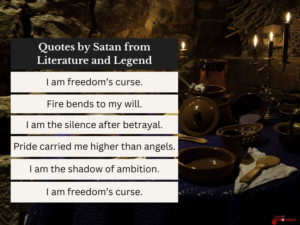 Quotes by Satan from Literature and Legend