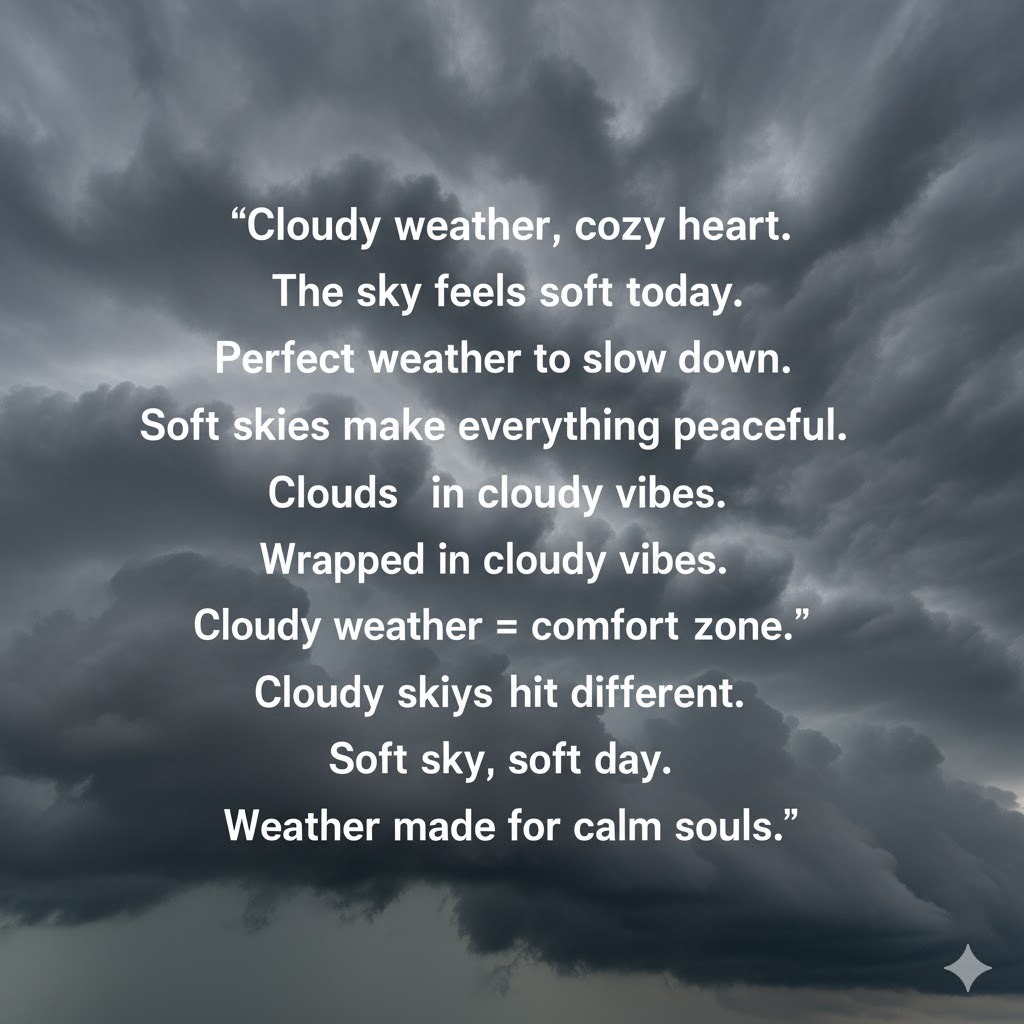 Caption on Clouds to Express Your Mood