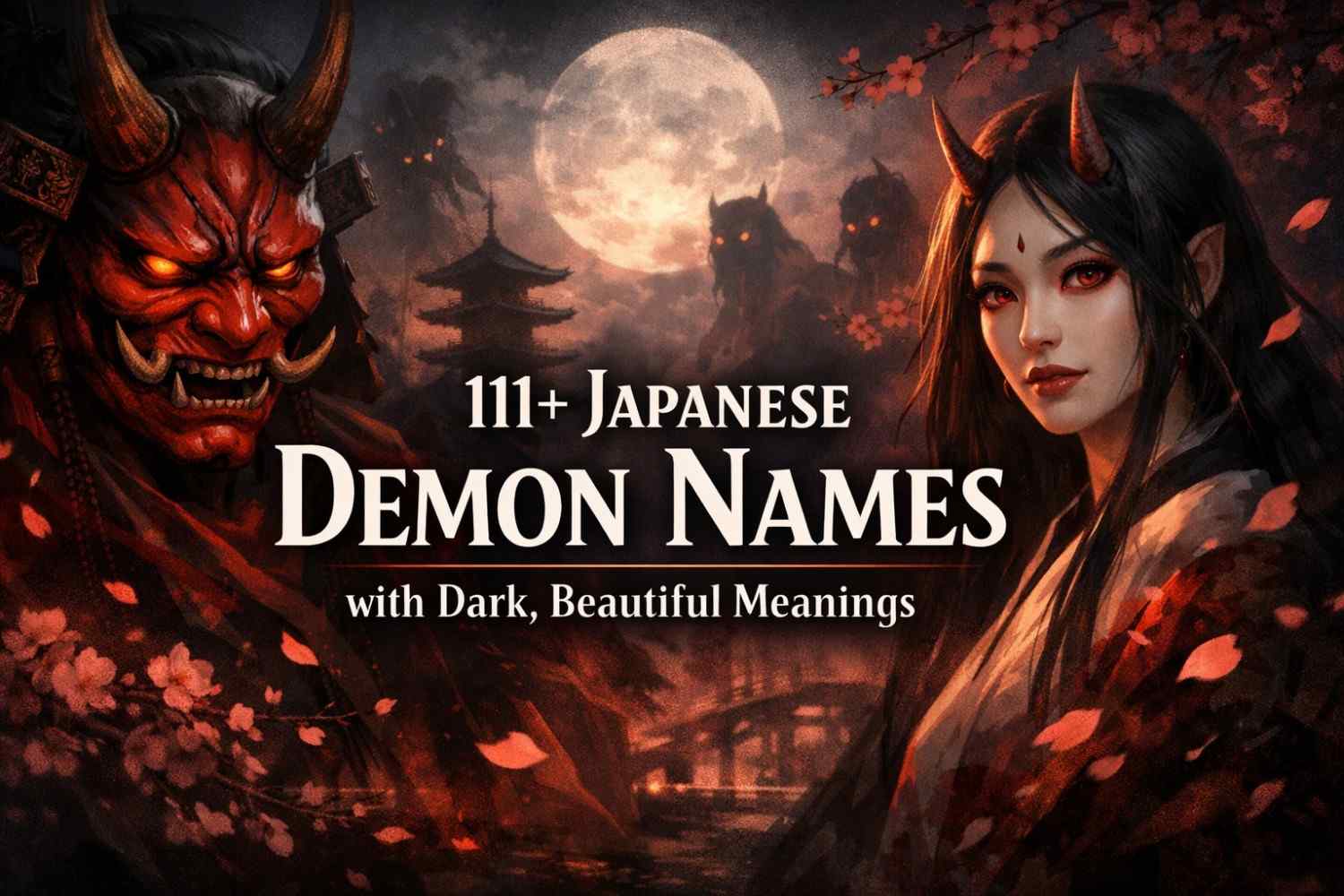111+ Japanese Demon Names with Dark, Beautiful Meanings