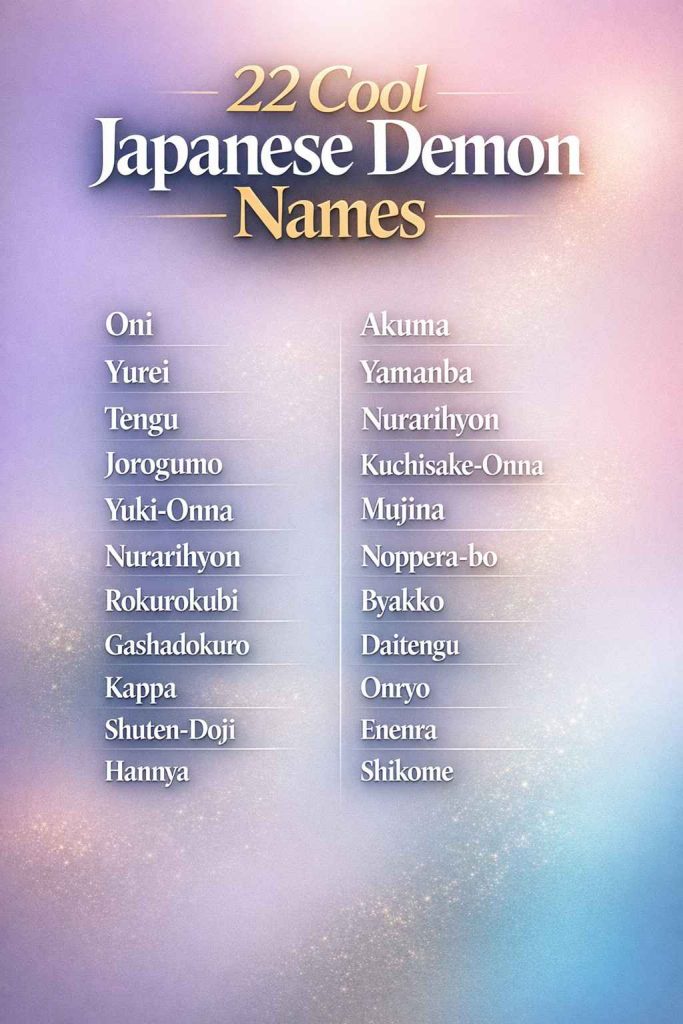 Cool Japanese Demon Names