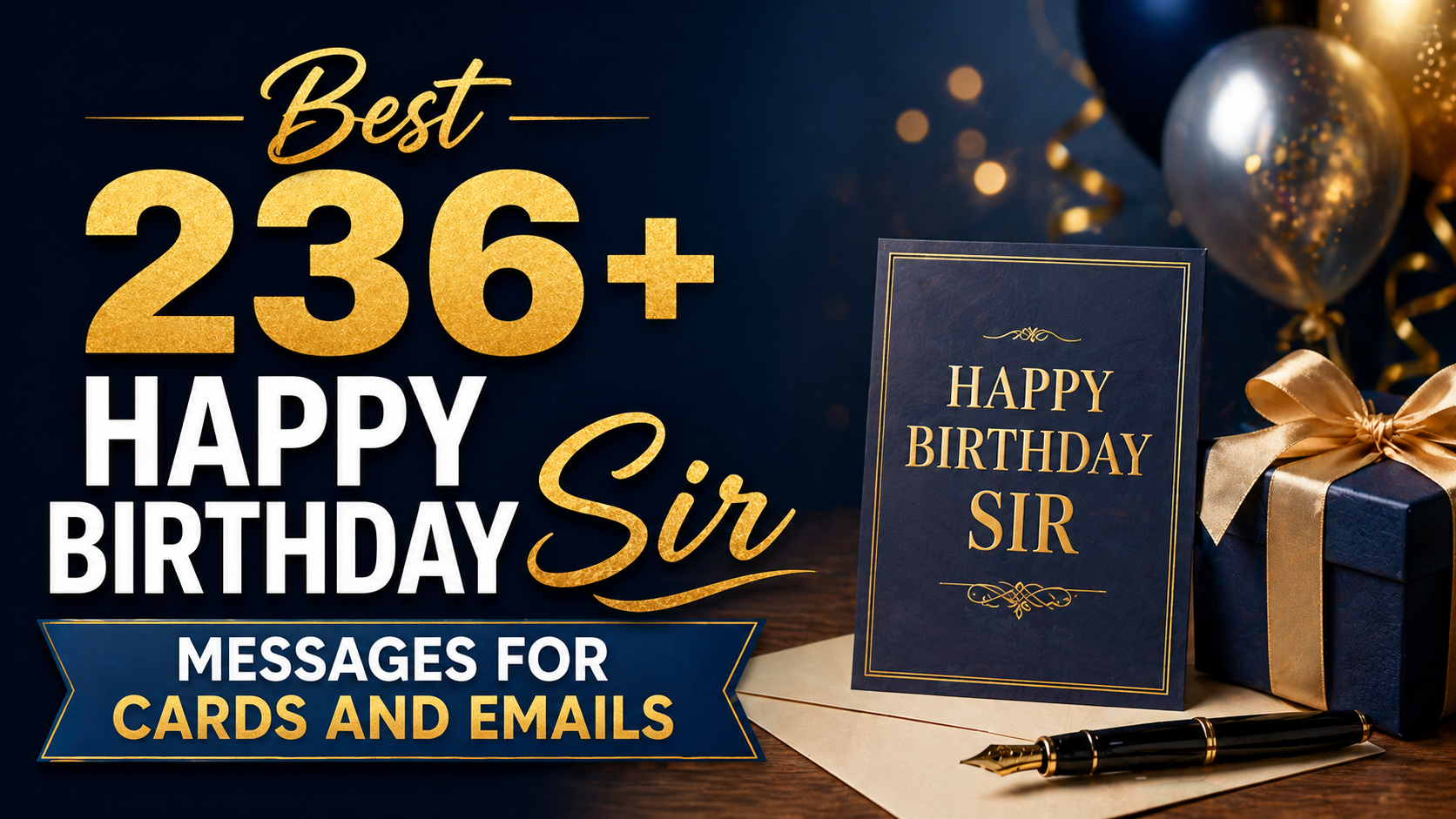 Best 236+ Happy Birthday Sir Messages for Cards and Emails